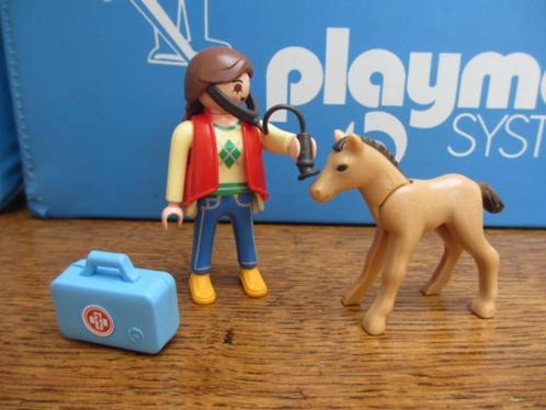 boerderij manege 5820 dierenarts + veulen stethoscoop 100%, Kinderen en Baby's, Speelgoed | Playmobil, Zo goed als nieuw, Complete set