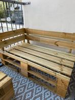 vidaXL Tuinhoekbank Pallet + Tafel, Ophalen, Gebruikt, 3 zitplaatsen, Loungeset