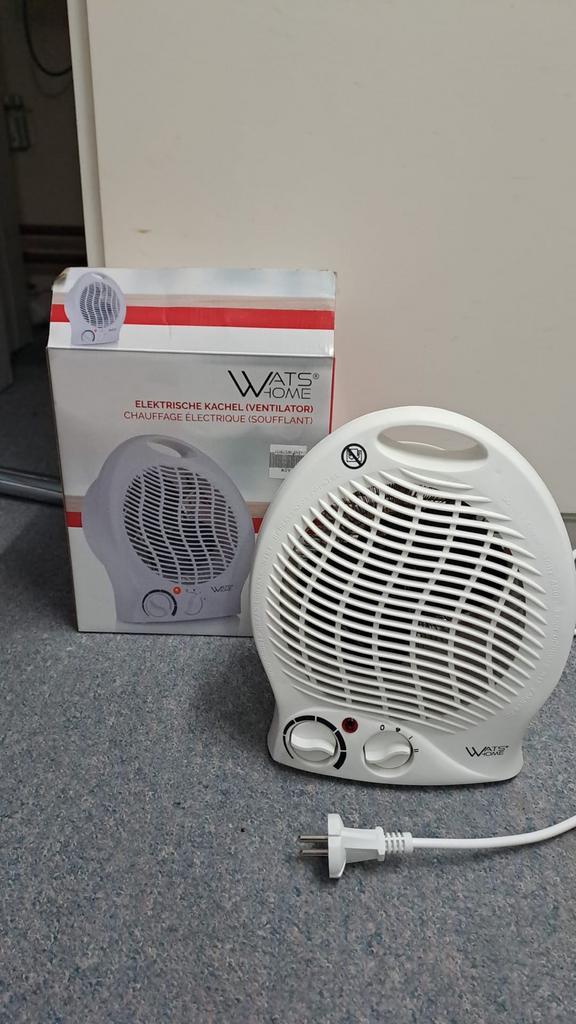 Watts Home Elektrische Kachel (Ventilator), Witgoed en Apparatuur, Fornuizen, Nieuw, Vrijstaand, Elektrisch, Ophalen