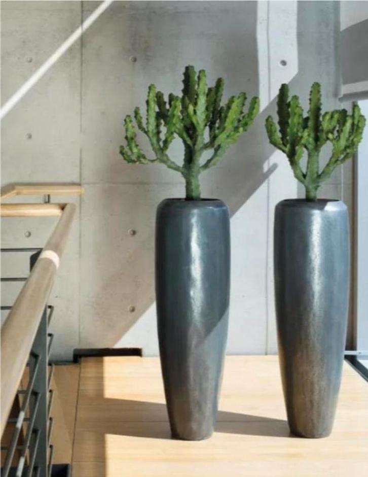 Kersttip: Nieuwe Loft vloervaas 100 cm, Tuin en Terras, Bloempotten, Nieuw, Metaal, 70 cm of meer, 25 tot 40 cm, Rond, Ophalen of Verzenden