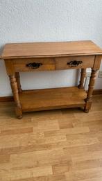 Sitetable eiken met twee laden afm. 83,5x33,5x70 cm., 50 tot 100 cm, Eikenhout, Ophalen of Verzenden, Zo goed als nieuw