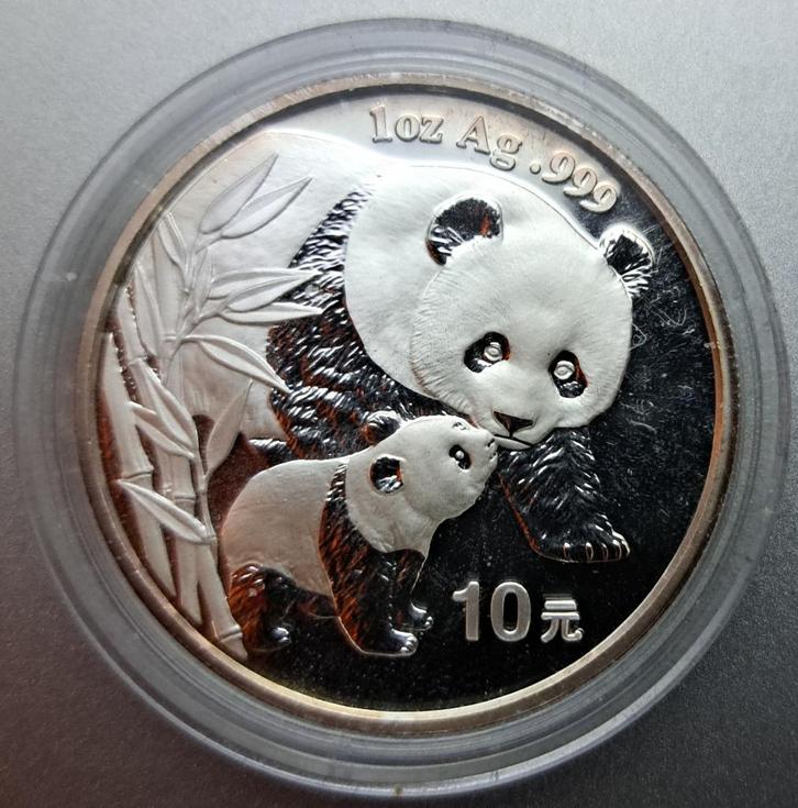China, Panda 2004 - 1 Oz. puur zilver, Postzegels en Munten, Munten | Azië, Losse munt, Oost-Azië, Zilver, Ophalen of Verzenden