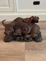 Houtsnijwerk karbouw, waterbuffel Indonesië, Antiek en Kunst, Ophalen of Verzenden