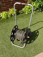 SLANGENWAGEN MET PLATTE SLANG, Tuin en Terras, Tuinslangen, Ophalen, Zo goed als nieuw, Tuinslang