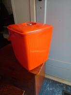 Retro oranje voorraad bak met deksel *, Ophalen of Verzenden, Huis en Inrichting