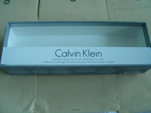 Calvin Klein lege verpakking/doos miniaturen homme reis set!, Verzamelen, Merken en Reclamevoorwerpen, Zo goed als nieuw, Verpakking