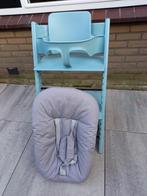 Stokke Tripp Trapp stoel, met newbornset en babyset, Ophalen, Gebruikt, Meegroeistoel, Stoelverkleiner