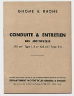 Gnome Rhone 175 cc + 125 cc handleiding entretien (7461z), Motoren, Handleidingen en Instructieboekjes, Ophalen of Verzenden, Overige merken