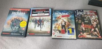 Te koop 4xdvd Jackass  en 3x dvd Steve-O beschikbaar voor biedingen
