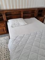 bed met zo goed als nieuwe matrassen, Ophalen, Zo goed als nieuw, Tweepersoons, Hout