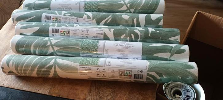 5x Behang Nieuw in verpakking, 1 rol aangebroken, Huis en Inrichting, Stoffering | Behang, minder dan 10 m², Ophalen
