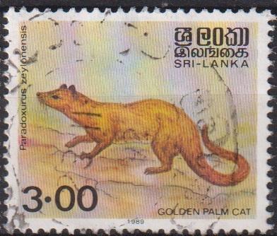 Sri Lanka 1989 Wild dier Kat, Postzegels en Munten, Postzegels | Thematische zegels, Gestempeld, Dier of Natuur, Verzenden