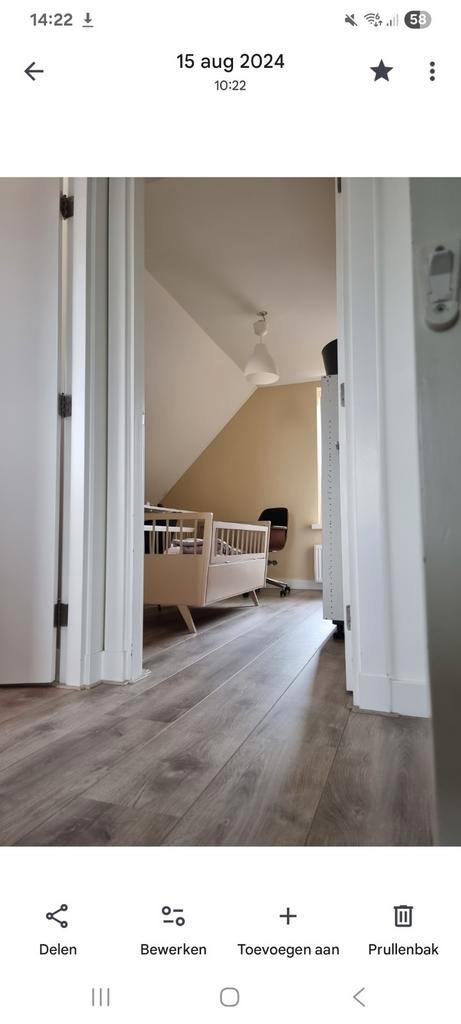 Vintage Ledikantje - kleur oatmeal, Kinderen en Baby's, Babywiegjes en Ledikanten, Zo goed als nieuw, Ledikant, Ophalen