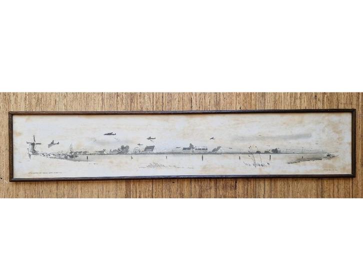 Pen en inkt tekening van Jan van de Weg getiteld "voedsel, Antiek en Kunst, Kunst | Overige Kunst, Ophalen of Verzenden