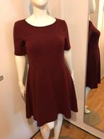 Yessica c&a jurk rood structuur burgundy maat L oto 51cm, Verzenden, Maat 46/48 (XL) of groter, Zo goed als nieuw, C&A