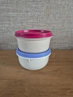 Tupperware Bakjes (Crème) met deksel Ø 9,5cm, Ophalen of Verzenden, Zo goed als nieuw, Crème, Bak of Kom