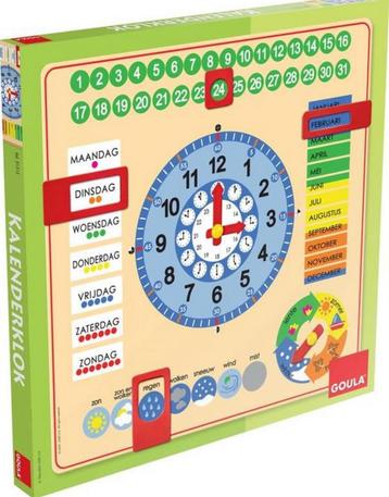 Kado tip: houten kalender klok van goula beschikbaar voor biedingen