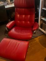 Stressless London Highback Paloma rood leder, Huis en Inrichting, Ophalen, Zo goed als nieuw, Leer