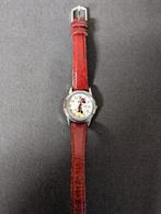 Vintage Disney horloge met Minnie Mouse, Ophalen of Verzenden, Gebruikt, Rood, Jongen of Meisje