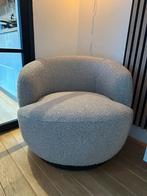 BePureHome Woolly Draai Fauteuil/Stoel Bouclé Grijs Rond, Huis en Inrichting, Fauteuils, Ophalen, Gebruikt, Metaal