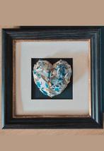 3D Delfts Blauw Hart in Lijst handmade, Antiek en Kunst, Ophalen of Verzenden