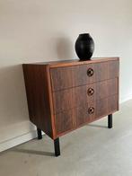 Midcentury vintage Zweeds palissander ladekastje, Ophalen, Minder dan 50 cm, Gebruikt, 3 of 4 laden