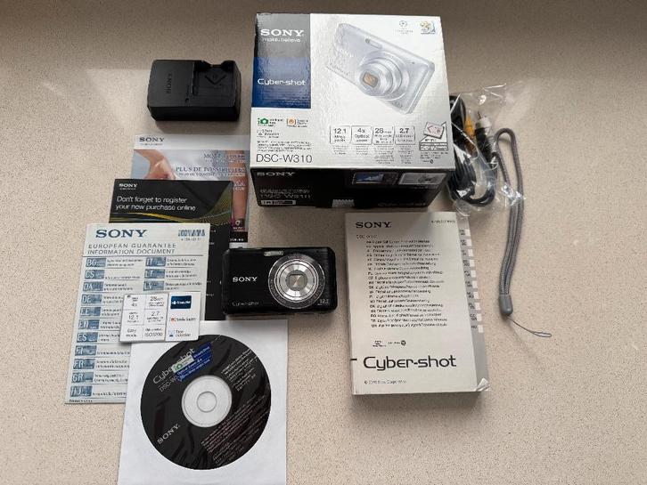 Sony Cybershot DSC W-310 digitale camera, incl geheugenkaart, Audio, Tv en Foto, Fotocamera's Digitaal, Zo goed als nieuw, Compact