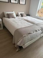 Te koop witte Electrische Boxspring Pullman, Ophalen, Gebruikt, Tweepersoons, Tijdloos