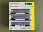 Trix H0 / 24367 Set hogeboordwagens (NS) houtspaandervervoer, Hobby en Vrije tijd, Modeltreinen | H0, Wisselstroom, Treinset, Trix