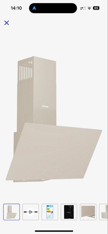 Wiggo schuine afzuigkap 60cm breed. ZGAN beschikbaar voor biedingen