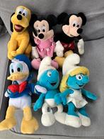 Knuffels Micky Mouse, smurfen, Donald duck, Pluto, Kinderen en Baby's, Speelgoed | Knuffels en Pluche, Ophalen of Verzenden, Zo goed als nieuw
