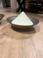 Twee Art Deco Plafondlampen, Huis en Inrichting, Lampen | Wandlampen, Ophalen of Verzenden, Gebruikt, Glas