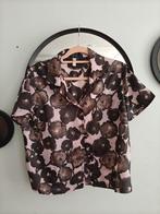 Vintage blouse roze/zwart, Ophalen of Verzenden, Gedragen, Maat 46/48 (XL) of groter, Zwart