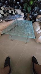 salon tafel met gebroken glas platen, Huis en Inrichting, Tafels | Salontafels, Minder dan 50 cm, Rechthoekig, 50 tot 100 cm, Ophalen of Verzenden