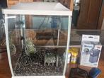 Aquarium 30x30x40, pomp, heater, ledverlichting, Ophalen, Leeg aquarium