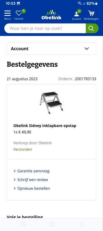 Obelink Sidney Inklapbare Opstap - Caravan Trapje beschikbaar voor biedingen