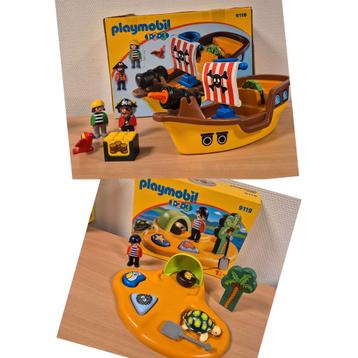 Playmobil 123 junior piraatschip en piraat eiland Nieuwstaat beschikbaar voor biedingen