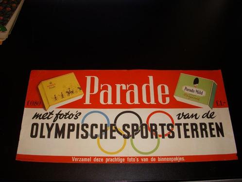 Mooie poster KING'S PARADE sigaretten Olympische Spelen 1952, Verzamelen, Posters, Gebruikt, Reclame, A1 t/m A3, Rechthoekig Staand