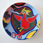 Sierbord van corneille "Vuurvogel" 30 cm, Antiek en Kunst, Ophalen of Verzenden