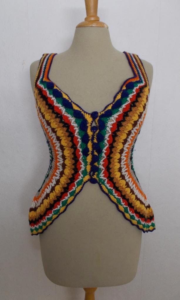 Ibiza/hippy handgemaakt/gehaakte top/gilet! S/M, Kleding | Dames, Tops, Nieuw, Maat 36 (S), Overige kleuren, Zonder mouw, Verzenden