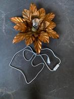 Hans Kogl florale wandlamp, vergulde bladeren, Gebruikt, Ophalen of Verzenden, Onbekend, Metaal