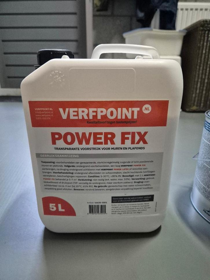 powerfix voorstrijk, Doe-het-zelf en Verbouw, Verf, Beits en Lak, Zo goed als nieuw, Minder dan 5 liter, Overige kleuren, Ophalen
