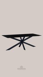 Eettafel met keramisch blad 230x100x76cm ZWART, Huis en Inrichting, Ophalen, Zo goed als nieuw