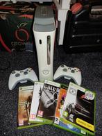 Xbox360 in doos met 2 controllers en 6 spellen, Met 2 controllers, Ophalen of Verzenden, 60 GB, 360 Arcade of Core