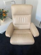 Beige stressless stoel (niet draaibaar), Huis en Inrichting, Fauteuils, Ophalen, Minder dan 50 cm, Gebruikt, Minder dan 75 cm