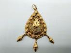 Antieke gouden hanger met drie pampels, 14 karaats, Sieraden, Tassen en Uiterlijk, Antieke sieraden, Verzenden, Goud, Hanger