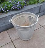Zinken emmer., Tuin en Terras, Bloempotten, Overige materialen, Gebruikt, Rond, Tuin