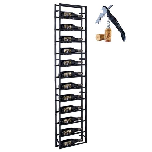 Wijnrek | 12 flessen | Wandmontage | Rek voor muur | Staal, Huis en Inrichting, Woonaccessoires | Wijnrekken, Nieuw, 75 cm of meer
