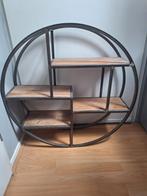 Industriële Wandrek / Boekenrek - Ø76cm, Ophalen of Verzenden, Zo goed als nieuw