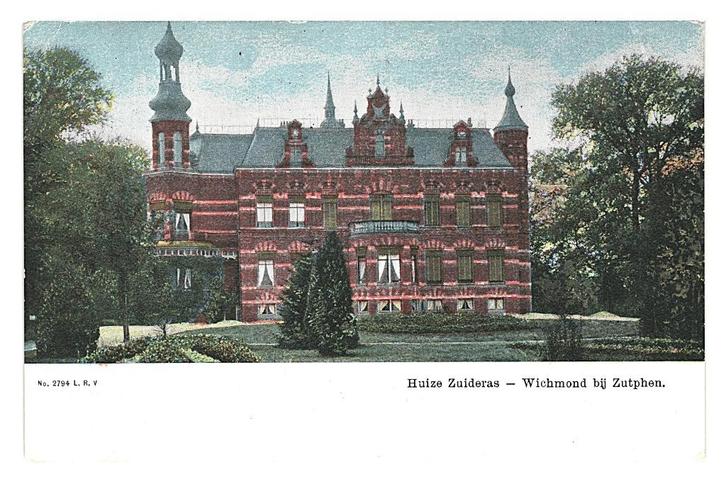 981585 Wichmond bij Zutphen Huize Zuideras Nette oude kaart, Verzamelen, Ansichtkaarten | Nederland, Ongelopen, Gelderland, Ophalen of Verzenden